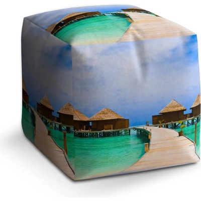 Sablio Taburet Bungalovy na mori: 40x40x40 cm