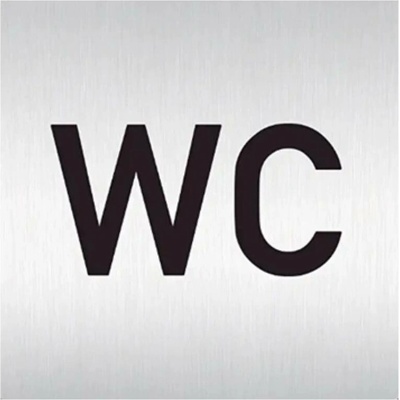 Piktogram WC, nerez, čtverec 60 x 60 x 1,2 mm