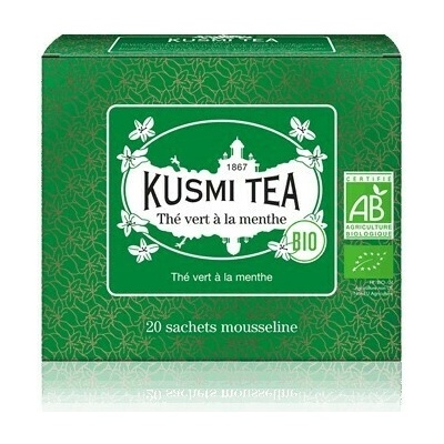 Kusmi Tea Organic Spearmint green tea 20 mušelínových sáčků 40 g