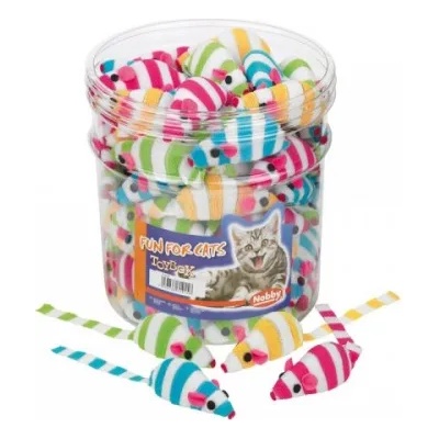 Nobby Играчка за котка мишка райе цветна 7 см nobby Германия 71915