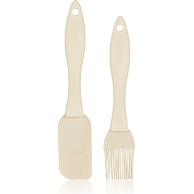 BANQUET Stěrka 19cm+mašlovačka 17cm,silikon,PH rukojeť,mix barev,sada 2díl.