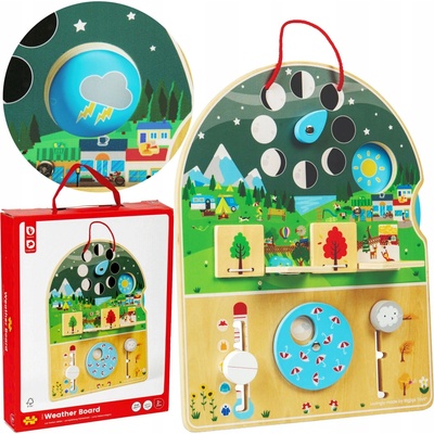 Bigjigs Toys Motorická deska Počasí
