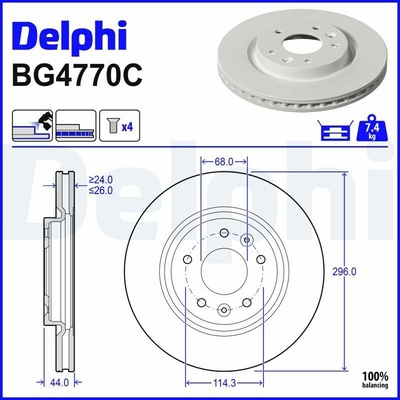 Brzdový kotúč DELPHI BG4770C