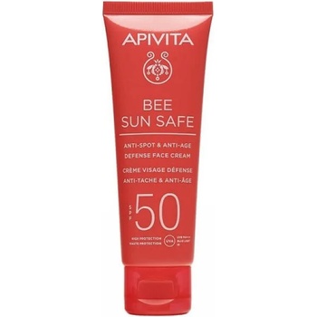 Image 1 of APIVITA Слънцезащитен анти-ейдж крем срещу петна, Apivita Bee Sun Safe Anti-spot & Anti-age Spf50 Defense Face Cream 50ml