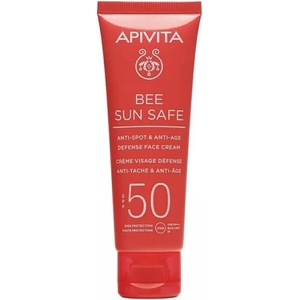 APIVITA Слънцезащитен анти-ейдж крем срещу петна, Apivita Bee Sun Safe Anti-spot & Anti-age Spf50 Defense Face Cream 50ml