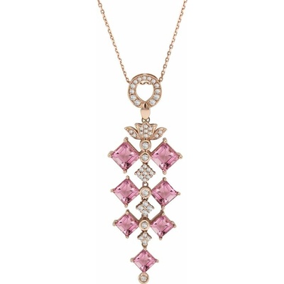 Eppi Prívesok plný turmalínov a diamantov Tiara P34046