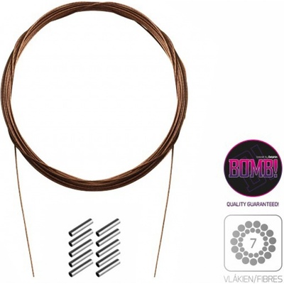 Delphin Ocelové lanko BOMB! s krimp. svorkami 7 vláken 14kg 10m