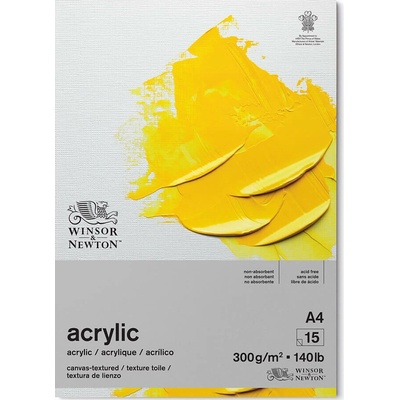 Winsor & Newton Blok na akrylové barvy Winsor & Newton, 300 g/m2 - A4