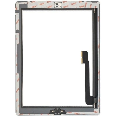 Dotykové sklo (digitizér) iPad 3 / iPad 4 – předinstalované tlačítko Home pro iPad 3 – Aftermarket Plus – bílé IPD1463