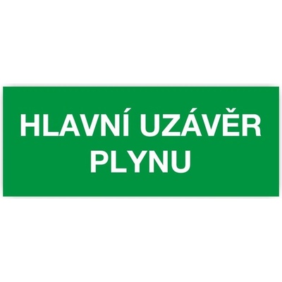 Tabulka bezpečnostní -Hlavní uávěr plynu 12433