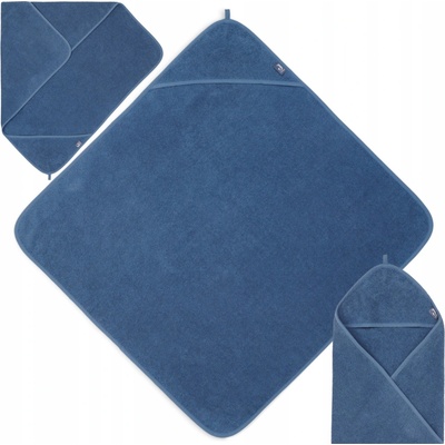 Jollein Osuška s kapucňou froté 75x75 cm Jeans Blue