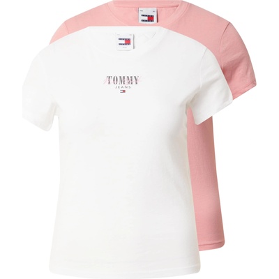 Tommy Jeans Тениска 'ESSENTIAL' розово, бяло, размер XL