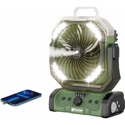 Holdcarp Ventilátor Rechargeable DoubleMotor WaterSpray Fan