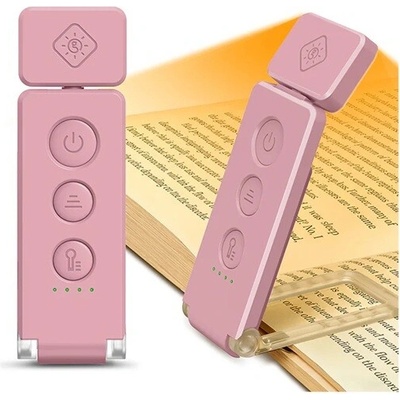 Glocusent Bookmark čítacia lampička s otočným krkom Farba: Ružová