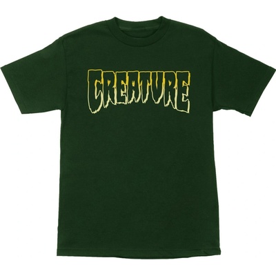 Creature tričko Logo Outline S/S Heavyweight T-Shirt Forest w/Yellow