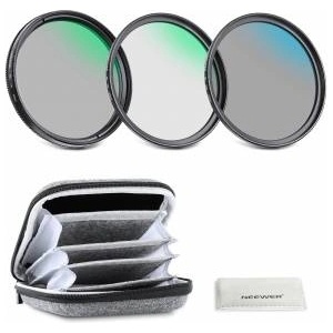 NEEWER 43mm UV/CPL/ND lens filter set with hard case, coated optical glass accessories & aluminum frame ultraviolet filter + circular polarization filter (CPL) + neutral density (ND4) filter - NW