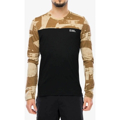 Mons Royale Diversion Merino Bike Jersey Long Sleeve mr grunge/black