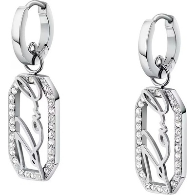 Karl Lagerfeld Fashion visiace náušnice z ocele Crystals KLAYC46