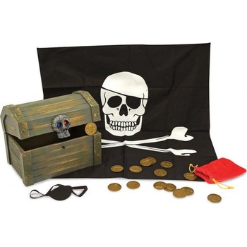 Pirát Dřevěná pirátská truhla