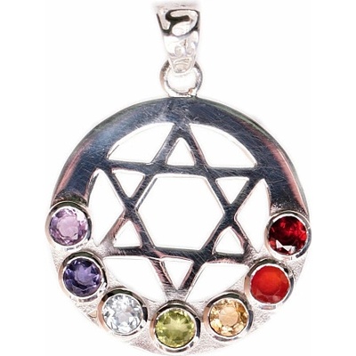 Nefertitis Čakrový přívěsek hexagram NF1440