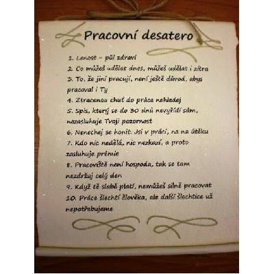 Bene Pergamen pracovní desatero