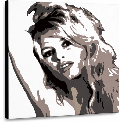 Ručne maľovaný POP Art obraz Brigitte Bardot - 80x60 cm