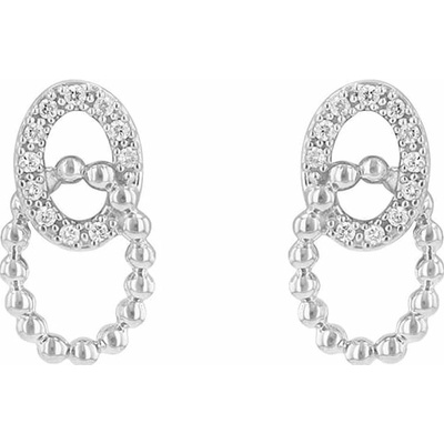 Eppi Preplétané náušnice s diamantmi Marcas E42169