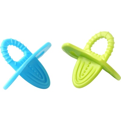 BabyOno Teether гризалка 3m+ Blue + Green 2 бр