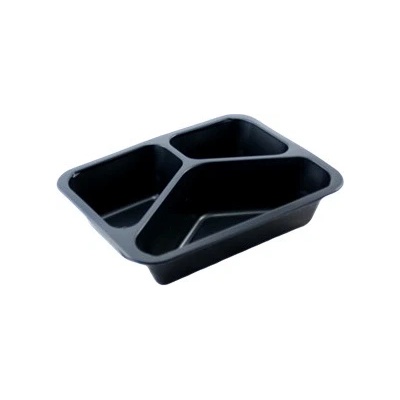 ECOFOL Plastová zatavovací miska 3D černá PP 227x178x40 mm ideal pack® bal/50 ks