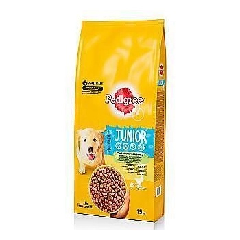 PEDIGREE Junior - Гранули пилешко и ориз за подрастващи кучета от средни породи 12 кг