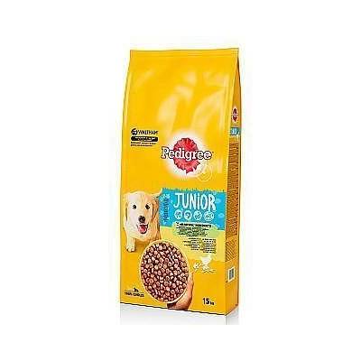 PEDIGREE Junior - Гранули пилешко и ориз за подрастващи кучета от средни породи 12 кг