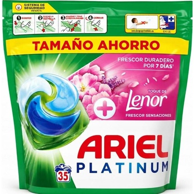 Ariel Platinum Pods +Lenor Floral Fresh prací kapsle 35 PD
