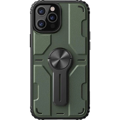 Nillkin Medley Hard Case - удароустойчив хибриден кейс с вградена поставка за iPhone 12, iPhone 12 Pro (зелен)