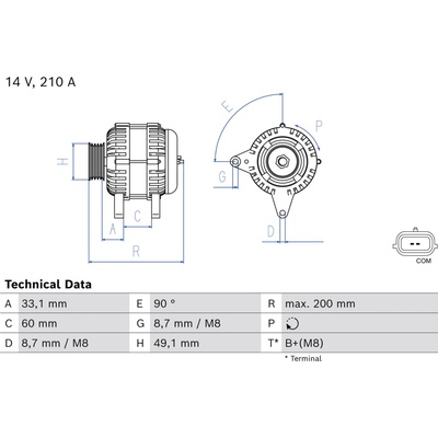 BOSCH Generátor 0 986 081 980