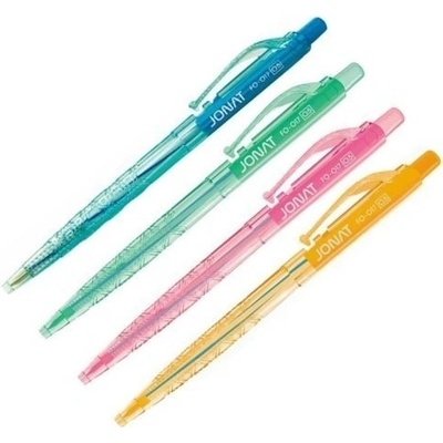 Flexoffice 27644 kuličkové pero Jonat modrá náplň 0,25 mm stiskací mechanismus mix barev 36 ks
