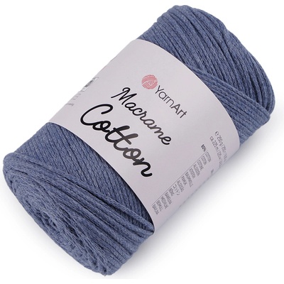 Pletací příze Macrame Cotton 250 g, střední, 56 (761) modrá jeans