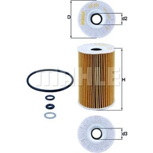 Olejový filter MAHLE ORIGINAL OX 351D (OX351D)