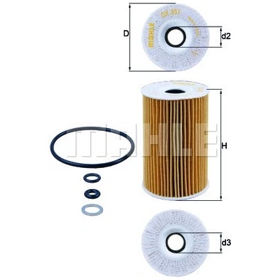 Olejový filter MAHLE ORIGINAL OX 351D (OX351D)