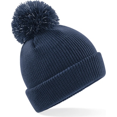 Beechfield čepice B 406B Reflective s bambulí dětská COT-53406B29099 Navy french