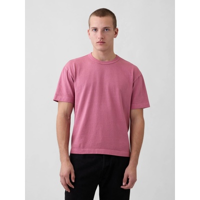 GAP Crop tričko Heavyweight unisex Ružová