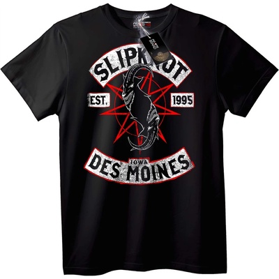 NOONEBRAND Тениска Slipknot Де Моин 1995 - 7XL, Black
