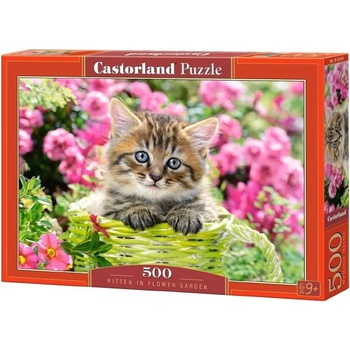 Castorland Пъзел Castorland от 500 части - Коте в градината (B-52974)