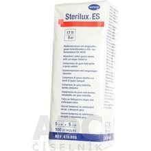 Sterilux ES kompres nesterilný 17 vlákien 8 vrstiev 5 cm x 5 cm 100 ks