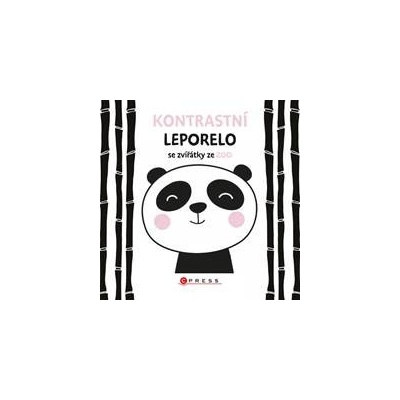 Kontrastní leporelo se zvířátky ze ZOO
