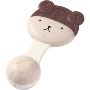 Babyono Бебешка дрънкалка с гризалка Babyono - Мече, бежова/кафява (5901435415900)