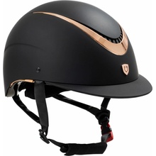 Equestro Jazdecká prilba BLACK ROSE GOLD SHINY