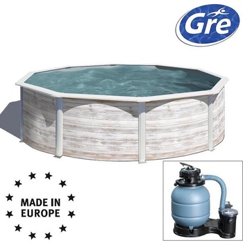 GRE Басейн с твърди страници, 460x120см, GRE KIT460N NORDIC, с филтърна помпа, стълба, скимер (KIT460N)