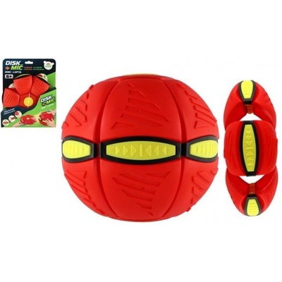 Teddies DiskТопка - Хвърли диска, хвани топката! пластмаса 22см червена