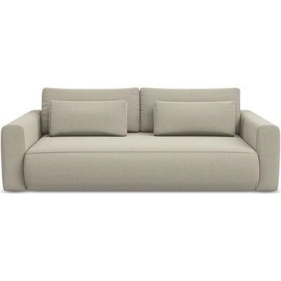 makamii Бежов кадифен разтегателен диван с място за съхранение 238 cm Kapua - Makamii (KAPUA_3SF_3_P1_C6)