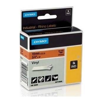 DYMO Rhino 18436, S0718500, 19mm x 5, 5m черен печат / оранжев фон, оригинална лента (18436)